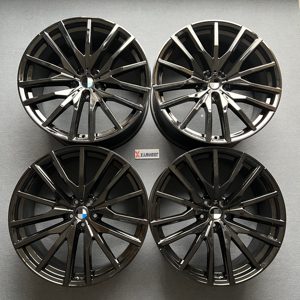 Jantes Xywheel d'origine OEM 742M, finition noire brillante, 22 pouces, 8090013/8090014, 9.5Jx22 ET37, 10.5Jx22 ET43, 5x112 pour <span class=keywords><strong>BMW</strong></span> X5 X6 G05 G06 - Product Image 2