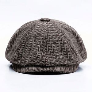 Wholesale Newsboy Cap 8 Panels Warm Beret Hat for Men and Women Fall Autumn Winter Outdoor Casual Resort Sports Warm Dress - Product Image 1