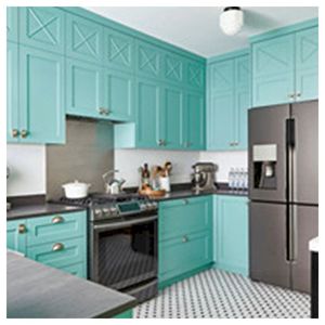 Gabinetes de Cocina <span class=keywords><strong>Prima</strong></span> con Cuerpo de Madera Sólida <span class=keywords><strong>Natural</strong></span> Pintada, Acabado con Pintura Ecológica <span class=keywords><strong>y</strong></span> Encimera de Piedra - Product Image 4