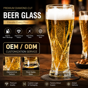 Large Capacity Thickened Carved <strong>Beer</strong> Glass Clear Tumbler For Draft <strong>Beer</strong> Wheat <strong>Beer</strong> Pub Restaurant Bar <strong>Custom</strong> Logo - Product Image 1