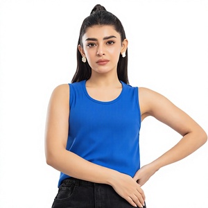 เสื้อกล้ามผู้หญิงสไตล์ใหม่แบบเรียบง่าย แขนกุด สำหรับฤดูร้อน เสื้อลำลอง ดีไซน์มินิมอล รับผลิตเสื้อผ้าขายส่งจากโรงงาน - Product Image 1