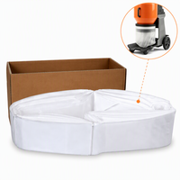 Sacs de collecte de poussière robustes en PEHD à pliage continu avec doublures pour aspirateur et attaches à cassette, 4 par boîte, pour usage en béton