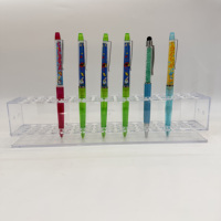 Stylo bille liquide vert à huile avec insert personnalisé en PVC, logo flottant personnalisé, souvenir promotionnel publicitaire