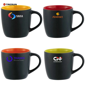 Taza de Cerámica Negra Mate Personalizada de Alta <span class=keywords><strong>Calidad</strong></span> <span class=keywords><strong>para</strong></span> Regalo Promocional, Venta al por Mayor, <span class=keywords><strong>para</strong></span> Beber Café, Leche o Té - Product Image 1