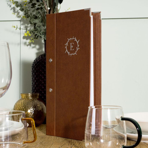 Prix d'usine – Porte-menu en cuir A4/A5 avec fixation par vis, présentoir de menu de restaurant, support de menu en cuir à 2 panneaux - Product Image 3