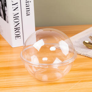 Bola de plástico transparente al por mayor, bola redonda de Mousse, caja FruityMix, caja para dulces, caja con mango transparente, cuchara para ensalada y fruta, bola transparente - Product Image 2