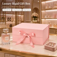 Boîte cadeau en carton rigide de luxe sur mesure, dorure à chaud, fermeture magnétique, revêtement UV, laminage mat, recyclable