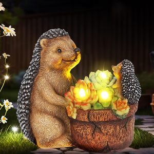 Statua da <span class=keywords><strong>Giardino</strong></span> di <span class=keywords><strong>Riccio</strong></span> <span class=keywords><strong>in</strong></span> Stile Folk Art di Alta Qualità, 8,4 Pollici, Lampada Solare Impermeabile per Esterni, Opzione Colore Personalizzabile - Product Image 5