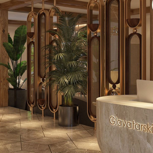 Separador de metal ovalado personalizado, panel de partición, pantalla de acero inoxidable y divisor de habitación para té de la leche, cafeterí<span class=keywords><strong>a</strong></span>, restaurante de fideos - Product Image 6