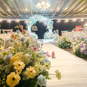 Promesa Artificial Colorido Flor Corredor Boda Flor Corredor Arreglo Hecho A Mano Boda - Product Image 4