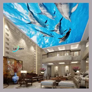 LeArt House Led Roofing Creative Pvc Stretch 3d Ceiling Panel for Bathroom Ceiling Tiles In Nigeria