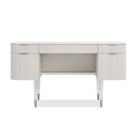 Commode en acrylique blanc au design moderne français, miroir éclairé en bois MDF, panneau de style pour chambre, salon ou hôtel