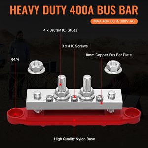Barre omnibus en cuivre en gros 12V 400A, blocs de distribution d'énergie électrique certifiés RoHS et CE, pour applications marines, automobiles et solaires - Product Image 5