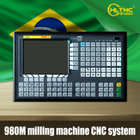 Système de commande CNC 980M pour fraiseuse, 3/4/6 axes, avec écran LCD, volant et kit de câbles pour machine de fraisage et de perçage CNC - Stock Brésil