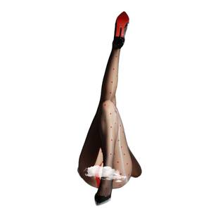 Collants Xiyun 3D ultra-fins, noirs pur, sexy, soyeux, Aurora, à entrejambe ouvert en forme de cœur - Product Image 6