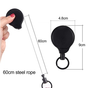 Enrouleur de clé professionnel robuste à verrouillage automatique en plastique avec attache rotative à 360° - Product Image 4