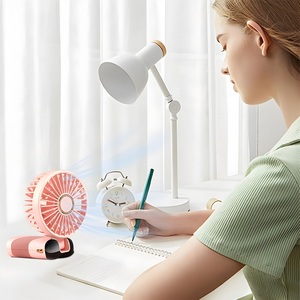 Mini faltbare tragbare schnelle Luftkühlung USB-Aufladung Handheld elektrische Schreibtisch Tisch ventilator mit <span class=keywords><strong>Display</strong></span> hängenden Hals für Home Office - Product Image 2