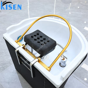 Kisen Shampooing Bac Tête Massage Cheveux Machine À Laver Équipement <span class=keywords><strong>De</strong></span> Salon Spa Ensemble Arche D'eau Vapeur Dôme Plomberie Nécessaire - Product Image 1