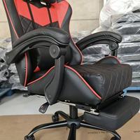 Bureaux et chaises d'ordinateur ergonomiques modernes en acier inoxydable, chaises de jeu confortables