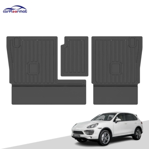 Alfombrillas de Coche Duraderas para Dueños de Perros, Alfombras de TPE para Camionetas <span class=keywords><strong>4x4</strong></span>, Revestimientos de Piso Premium para Asientos Traseros para Porsche Cayenne 2011-2018 - Product Image 1