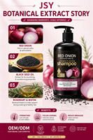 Shampoo à l'huile de graines noires d'oignon rouge JSY 300ml, fortifiant, volumisant, soin du cuir chevelu, à base de plantes, étiquette privée OEM ODM
