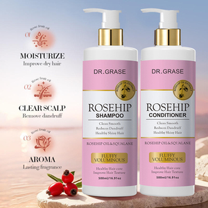 <span class=keywords><strong>Champú</strong></span> y Acondicionador Reparador de Cabello Dañado con Aceite de Rosa Mosqueta Sin Sulfatos de Marca Privada - Product Image 2