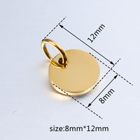 Accessoires de Bijoux DIY Plaqué Or en Gros, Étiquettes de Marque, Logo, Acier Inoxydable Gravable, Pendentif Breloque Métal Personnalisé Vierge