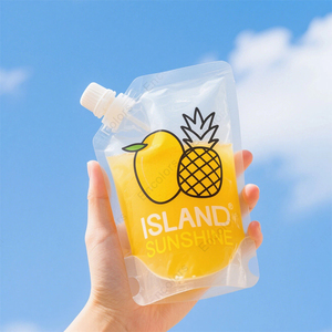 Tùy chỉnh in Nhựa Refill chất lỏng vòi túi nước ép trái cây chất lỏng có cồn thực phẩm tái sử dụng đứng góc nước khoáng Vodka - Product Image 3