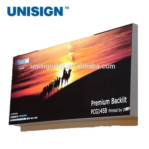 ร้อน/เย็นลามิเนตแบ็คไลท์แบนเนอร์ม้วนเคลือบแบ็คไลท์แบนเนอร์ 650gsm สีฟ้ามันวาวผ้ายืดหยุ่นแบ็คไลท์แบนเนอร์ม้วน - Product Image 6