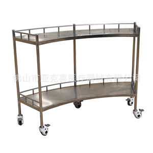 Yakexi fabrica y envía carros de acero inoxidable de grado médico, con ruedas silenciosas de uso médico, en forma de abanico y de estructura reforzada, para ambos usos. - Product Image 3