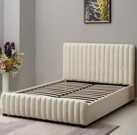 Nouveau Design lits en tissu de haute qualité avec boîte de rangement de levage de gaz cadre de lit souple King Double Queen Size