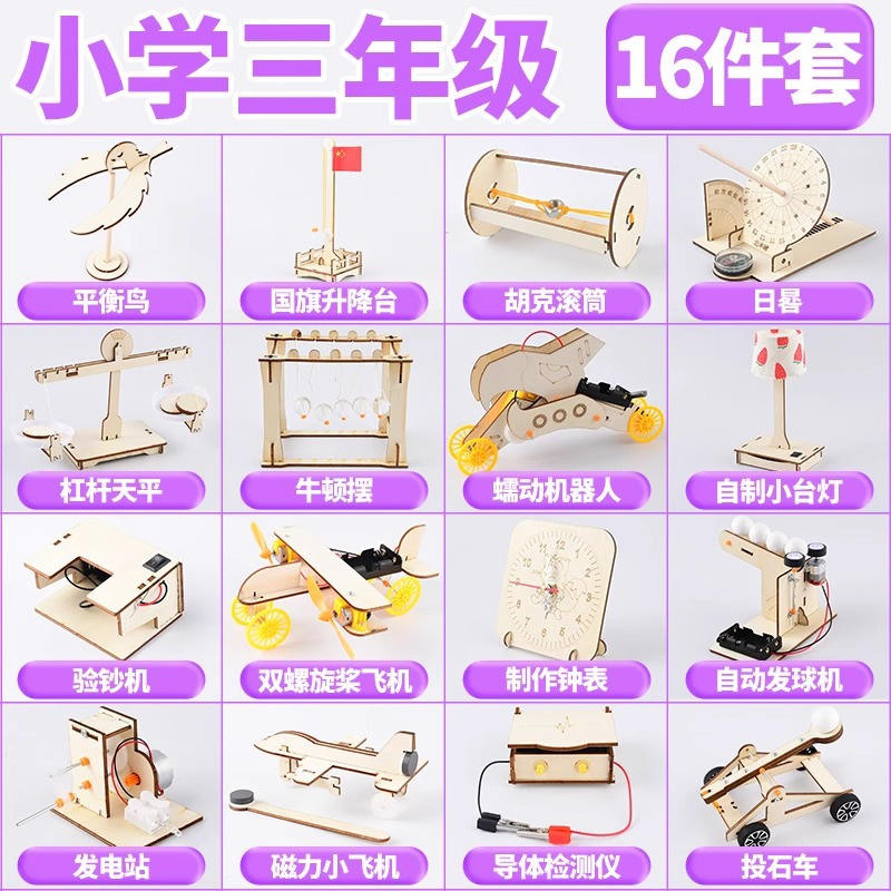 Escuela primaria del tercer grado [16 experimentos de la física fijados]