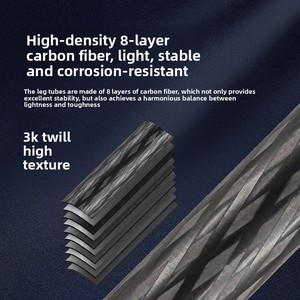 Trépied en fibre de <span class=keywords><strong>carbone</strong></span> pliable <span class=keywords><strong>Benro</strong></span> Rhino Series, compatible avec les téléphones mobiles, les appareils photo reflex numériques, réglage semi-automatique, photographie - Product Image 4