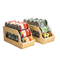 Étagère de rangement en bambou empilable, design moderne, étagère de rangement multifonctionnelle pour la cuisine