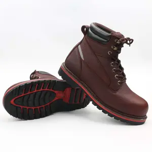 Seguridad industrial high quality security working goodyear welted wearing safety shoes suppliers qingdao with laces