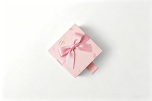 Sweet Pink Bow Dot Girl Heart <b>Square</b> Jewelry Gift Packaging Box Necklace Earrings Bracelet Customization - Product Image 4