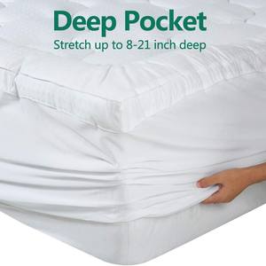 Protector <span class=keywords><strong>de</strong></span> Colchón Acolchado Extra Grueso <span class=keywords><strong>de</strong></span> Fibra <span class=keywords><strong>de</strong></span> Algodón Personalizable, Cubre Colchón Individual para Uso en Hoteles y Hogares - Product Image 4