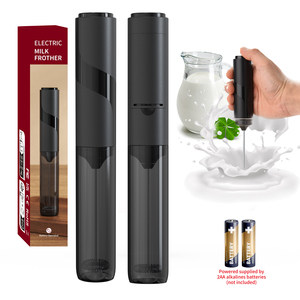 Mousseur à lait électrique portatif à piles, fouet en acier inoxydable 304, faible bruit, nettoyage facile pour café et latte domestiques - Product Image 1