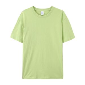 T-shirt uni en coton 100% pour homme, col rond, personnalisable avec logo de marque, impression DTG, DTF, sérigraphie en relief, haute qualité, 2025 - Product Image 5