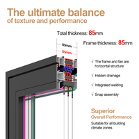 Ventanas Abatibles de Aluminio con Rotura de Puente Térmico, Triple Vidrio Templado, Diseño Plegable con Persianas, para Uso Exterior en Dormitorios, con Certificación Energy Star