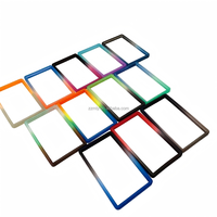 Protège-cartes professionnel en TPU tendance avec paillettes multicolores, sans fermeture, antichoc, impression de logo, épaisseur 35pt