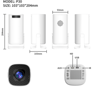 โปรเจคเตอร์เกมมิ่ง P30 Ultra ความละเอียด 1280x720P ชิป H713 รองรับ WiFi 2.4G/5G บลูทูธ รองรับเกมส์มากกว่า 36,000 เกม - Product Image 3