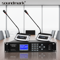 Système de microphone de conférence audio numérique sans fil 6 canaux en alliage Soundmark SM-380, peut connecter jusqu'à 260 microphones