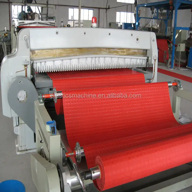 PVC Anti Slip Mat Membuat Mesin PVC Lantai Tikar Lini Produksi Mesin Pembuat Plastik