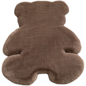 Alfombra de Piel de Conejo Sintética Antideslizante Blanca al por Mayor, Alfombra de Pelo Sintético - Product Image 1