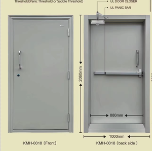 Porte coupe-feu standard à installation facile, finition argentée, avec joints d'étanchéité pour les achats en gros pour la construction - Product Image 3