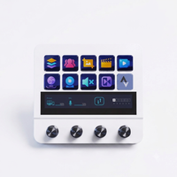 Clavier macro pour contrôleur de streaming MiraBox N4 avec moniteur latéral et boutons de déclenchement pour configuration OBS Creator