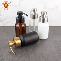 Vente flash - Distributeur de savon liquide en verre de 250 ml avec pompe à mousse pour salle de bain et hôtel - Design moderne - OEM et ODM personnalisés