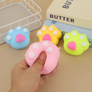 Jouets populaires anti-<span class=keywords><strong>stress</strong></span> en forme de patte de chat en 2026, remplis de farine et de maltose, à rebond lent pour soulager le <span class=keywords><strong>stress</strong></span>, balles à presser - Product Image 1