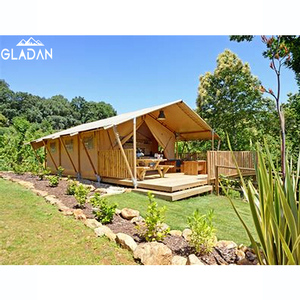 Outdoor cabin canvas tent prefab house prefabricated modular homes glamping tent luxury hotel safari lodge tansania